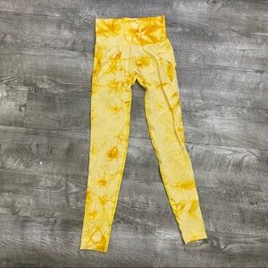 Pcheebum Yellow Tie Dye Butt Scrunch Leggings